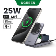 UGREEN 3-IN-1 25W MagFlow Qi 2 Wireless Charger 15W for iPhone 17 16 Pro Max iPhone 16 15 Plus AirPo