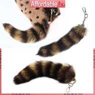 GLO Furry Foxes Tail Keychain Unisex Plush Furry Keychain Keyring for Kid Birthday
