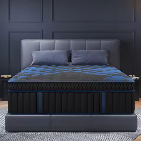 Twin Full Queen King Mattress in A Box, 12/14 Inch Hybrid Memory Mattresses Euro Top Medium Firm for