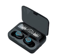 全城熱賣 - 無線觸控藍牙耳機(F9-47 智能大屏數顯 黑【5.1芯片主次同步切換+手機應急充電+手電筒】)