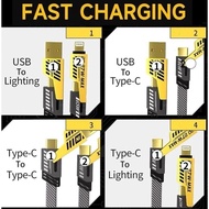 Charging cable 4in1 Fast Charging Data Cablehp 65W Super Fast 4-in-1 Data Cable, DiTenun with Cyber 