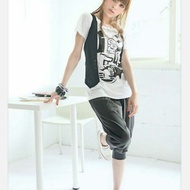 Digital lanceolate sequined vest 2 Piece