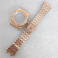 41mm Electroplated Rosegold Watch Case Inner Shadow Watch Case Strap for Japanese NH35/NH36/4R36 Mov