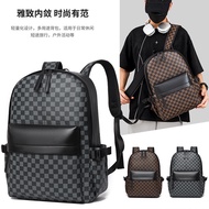 Business Bag Plaid Backpack All-Match Casual Men Women Commuter Computer Backpack Large Capacity Tra