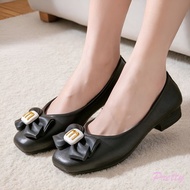 [Pretty] Lofer Shoes Comfortable, Anti-Slip, Wear-Resistant, Low-Heeled Ribbon DecorativeWanita for 