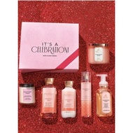 BBW Gift Box Set Full Size Champagne Toast Rose Dark Kiss In The Stars Bath & Body Works Mist Shower