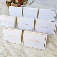 1Pc Bronzing Wish Card Greeting Card Thank You Card for Business, Happy Birthday Gift Card for Birthday Gift Package, Invitation Card for Wedding Christmas Festival Party