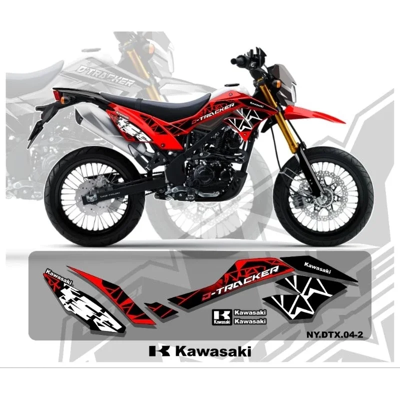 STRIPING STICKER LIS DECAL STANDAR ORI KAWASAKI D TRACKER DTRACKER merah