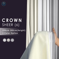 Sheer 6 Mix Crown Whisper Day Curtain / Soft-touch / Made / Home Decor Hook Eyelet (290cm-300cm)