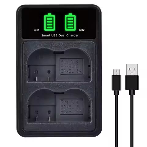 For Nikon Z5 EN-EL15 EN EL15 LED Dual USB Battery Charger with Type C Port for Nikon D7000 D7100 D80