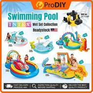 Intex Swimming Pool kids Inflatable Water Slide Children Kolam Renang Kolam Mandi Budak Besar Gelongsor Mainan Budak