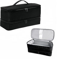 BLIRITEL Double-Layer Travel Carrying Case for Shark 430/440 Flexstyle, Water Resistant Storage Organizer Bag Compatible with Dyson Airwrap Styler/Shark Flexstyle Attachment (Bag Only) (Black)