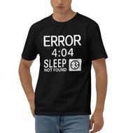 High Quality Real Cotton Top Tee Creative Computer Not Found 404 Error Cotton T-Shirt
