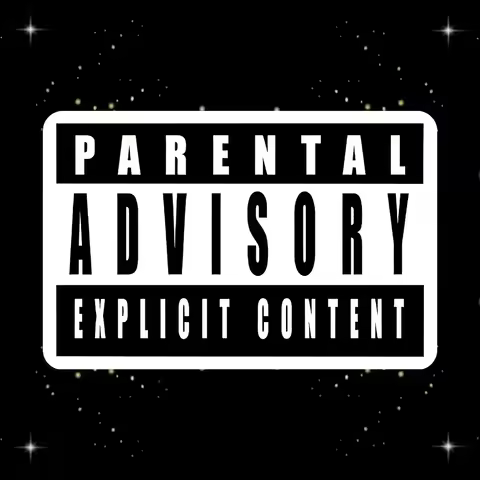 "Parental Advisory Explicit Content Sticker Waterproof Glossy Rock Vinyl Decal for Laptop Car Phone 