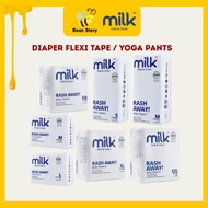 MILK Baby Diaper Yoga Pants M42/L36/XL30/XXL24 || Flexi Tape NB22/S48/M42