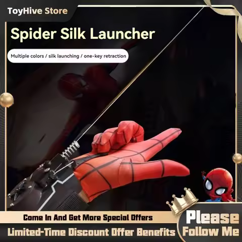 【In Stock】 Fully Automatic Peripheral Spiderman Web Shooters Spider Silk Launcher Rope Device Cospla