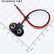 [10 Pieces]- 1x9V Battery Connector 15cm Long TechZone Viet
