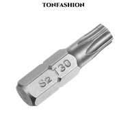 TONFASHION 1pc Torx Bits, 25mm Length 1/4 Inch Hex Shank Screw Driver Bit, T6-T40 S2 Alloy Steel 6 P