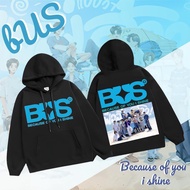 Men's Busbecause of you i shine Cotton Fabric Long-Sleeved Hoodie Suitable For Going On Trips And Pl