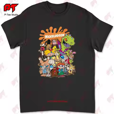 Hey Arnold Characters Handshake Retro T Shirt Heavy Cotton 28LT