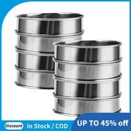 8Pcs Stainless Steel Muffin Rings Molds Double Rolled Tart Rings Round Tart Ring