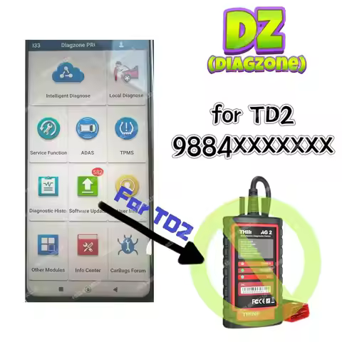 1 Year 2 Years Subscription Diagzone(DZ) Pro Software Activation Cars+EV+ HD Trucks For TD2 (9884/6/