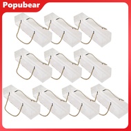 10Pcs Portable Transparent Cake Swiss Roll Boxes PET Packaging Dessert Container