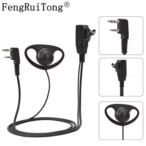 D-type Earhook Earpiece Headset Walkie Talkie Headphone For Kenwood Baofeng UV-5R UV5R UV-82 888S RE