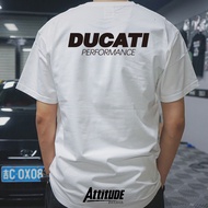 เสื้อยืดแขนสั้น พิมพ์ลาย Attitude Ducati MOTO GP สําหรับผู้ชาย ผ้าฝ้ายแท้S-5XL