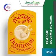 mezete Hummus To Go Classic with Breadsticks 92g (Halal Certified)