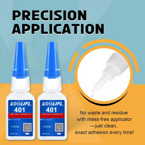LOOLIFL Super Glue Repair Professional Glue Transparent Cyanoacrylate Glue Quick-drying, Odorless an