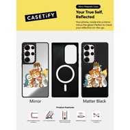 CASECASE X Hug you Case Matte Black&Sliver Mirror Magnetic suction Case Samsung Galaxy  S23 S24 S25 
