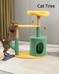 Cactus Scratching Pets Supplies Toy Wooden Cute Platform Tower Frame House Sisal Posts Scratcher Cat Tree