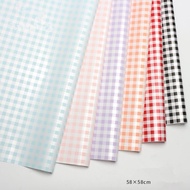 WRAPPING FLOWER CELLOPHANE KOREA GINGHAM PAPER CELLOPHANE BOX GINGHAM PAPER BOUQUET