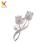 Satu Keluarga Bros Cantik Elegan Motif Bunga Tulip C1325 Pin Tulip Bros Jas Blazer Wanita Pria
