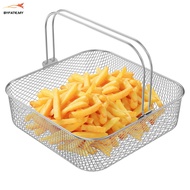 Air Fryer Stainless Steel Mesh Basket Square Air Fryer Basket for 5.8QT 6QT for 6QT Instant Vortex f