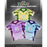 【Ready Stock】Volleyball Edition Unisex T-shirt Design Malaysia Baju VOLLEYBALL jersey custom name ba