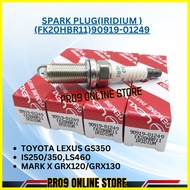 TOYOTA LEXUS GS350,IS250/350,LS460,MARK X GRX120/GRX130 SPARK PLUG (IRIDIUM)(FK20HBR11)(90919-01249)