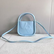 泰國 JELLY BUNNY 天藍色皮革 迷你 手提 斜咩袋