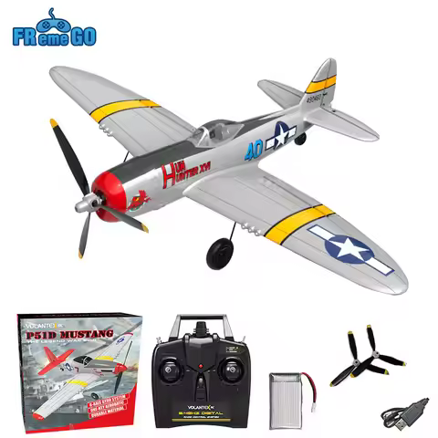 P47 Thunderbolt RC Plane 2.4G 4Ch RC Fighter 400mm Wingspan P47 RTF Aircraft One-key Aerobatic RC Wa