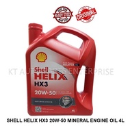 SHELL HELIX HX3 20W-50 MINERAL ENGINE OIL 4L