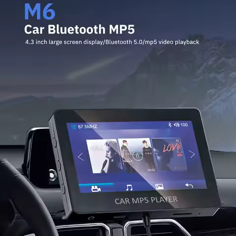 Car MP5 Player Bluetooth 5.0 FM Transmitter Support TF U Disk Music Player Car Player Car Electronic