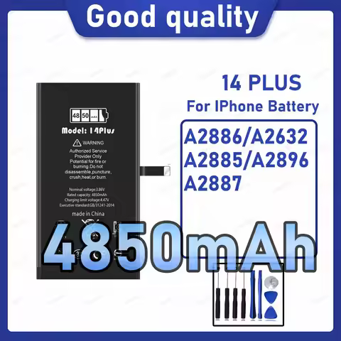 4850mAh Diagnostic Battery show genuine part no pop up message for iPhone 14 PLUS battery