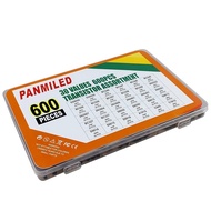 PANMILED 30 Values 600 Pieces Transistor Assortment Kit 2N2222 2N2907 2N3904 2N3906 2N5401 2N5551 S8