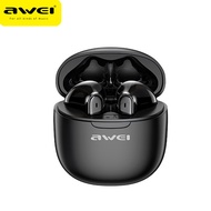 Awei T68 4 Mic ENC Bluetooth earphone HiFi sound quality Noise reduction Bluetooth 5.3 wireless earbuds Mini Ergonomically Designed colorful for women couple