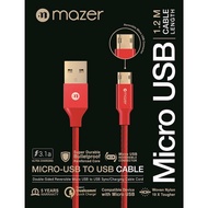 Mazer Cable Premium USB A To Micro USB Cable 120cm 3.1A U62 - Original