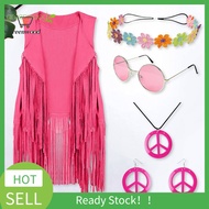 GRE Women Hippie Costume Retro Hippie Outfit Retro 60s 70s Dance Party Disco Costume Set for Women V