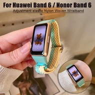 Elastic Woven Strap for Huawei Band 7 6 Adjustment Nylon Band Sport Breathable Wristband Bracelet for Huawei Honor Band 6 Accessories