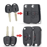 2 Button Modified Flip Folding Remote Key Shell Case for Mitsubishi Attrage Mirage G4 Triton Xpander