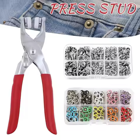 Metal Snaps Buttons With Fastener Pliers Press Tool Kit Universal Five-Claw Buckle Installation Tool